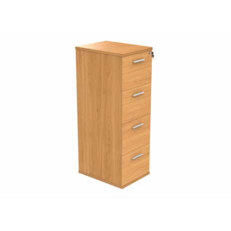 Filing cabinet office storage unit in Norwegian Beech with four drawers and a lockable top drawer.