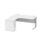 Left-hand radial desk with a desk high pedestal, arctic white/silver, 1600 x 1200mm, FSC certified.