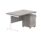 Single upright rectangular desk in Alaskan Grey Oak with a white frame and a two-drawer mobile pedestal. Dimensions: 1200x800.
