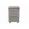 Mobile under desk storage unit in Alaskan Grey Oak, featuring two drawers and secure locking mechanism.