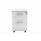Mobile under desk storage unit in Arctic White, featuring 2 drawers and a key lock for security.