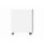 Compact steel mobile under-desk storage unit in white finish with three drawers on castors, perfect for busy desks.