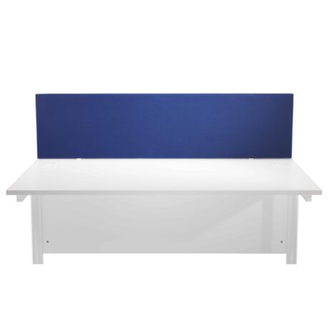 Straight Upholstered Desktop Screen, 1800mm size, in Royal Blue, designed for office workstations.