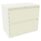 Bisley Essentials Steel 2 Drawer Side Filer in Chalk White with two pull-out drawers and a lock.