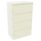 Bisley Essentials Steel 4 Drawer Side Filer in Chalk White, featuring a sleek design and secure top drawer.