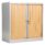 Bisley Essentials Steel Side Open Tambour, 1015mm high with matching shutter doors and silver carcass.