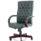 Chesterfield High Back Leather Executive Office Chair with Arms