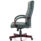 Chesterfield High Back Leather Executive Office Chair with Arms