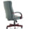 Chesterfield High Back Leather Executive Office Chair with Arms