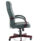 Chesterfield High Back Leather Executive Office Chair with Arms