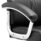 Desire High Back Leather Executive Chair armrest in chrome finish with padded black leather upholstery.