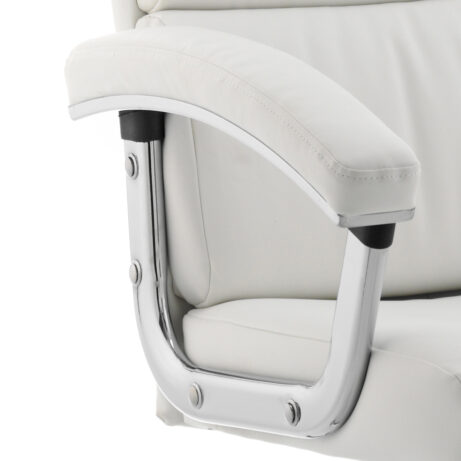 Desire High Back Leather Executive Office Chair with padded arms and chrome finish for a polished look.
