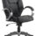 Galloway High Back Executive Office Chair with Arms in black fabric, featuring a five-star base and adjustable height.