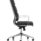 Savoy High Back Executive Chair in black leather with chrome arms, showcasing a tall, multi-section back design.