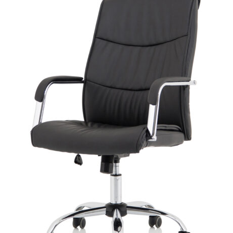 Carter High Back Black Leather Executive Office Chair with Arms