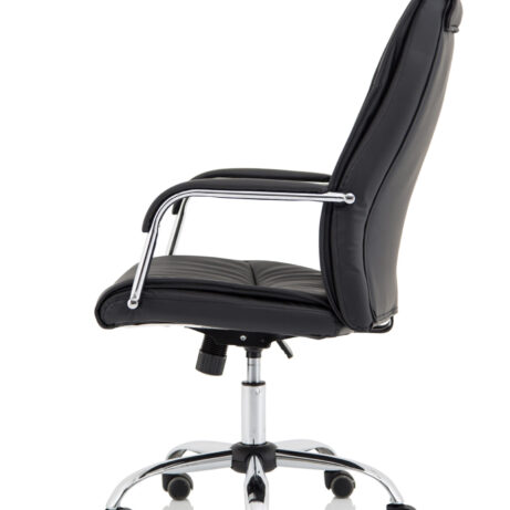Carter High Back Black Leather Executive Office Chair with Arms