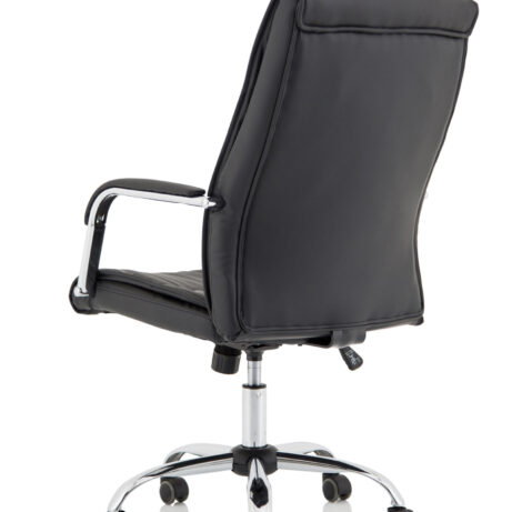 Carter High Back Black Leather Executive Office Chair with Arms
