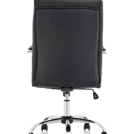 Carter High Back Black Leather Executive Office Chair with Arms