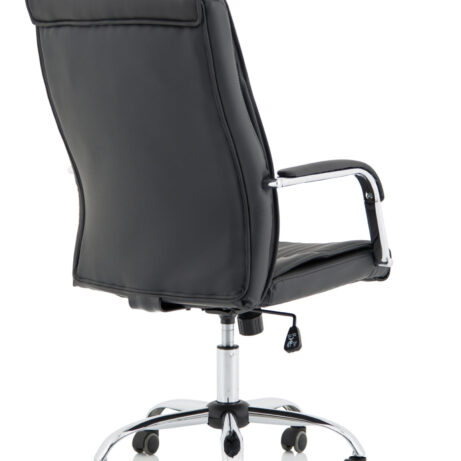 Carter High Back Black Leather Executive Office Chair with Arms