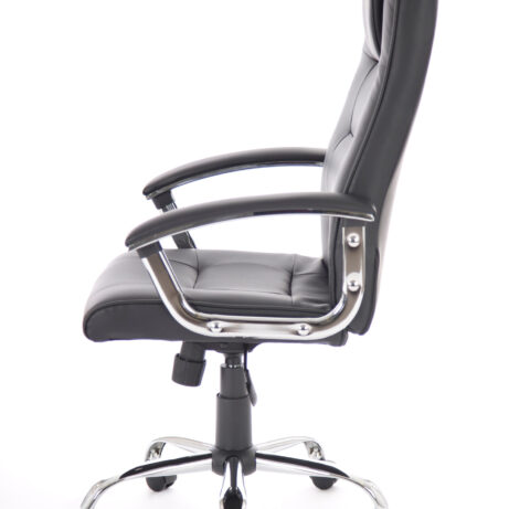 Thrift High Back Executive Black Leather Office Chair with Arms