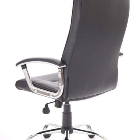 Thrift High Back Executive Black Leather Office Chair with Arms