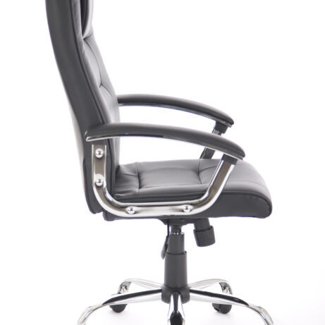 Thrift High Back Executive Black Leather Office Chair with Arms