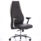 Mien High Back Leather Executive Office Chair in black and mink with chrome accents and adjustable armrests.