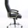 Penza High Back Executive Leather Office Chair with Arms in black leather, chrome five-star base, and smooth-rolling casters.