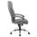 Penza High Back Executive Leather Office Chair in gray with chrome five-star base and armrests, designed for comfort and mobility.