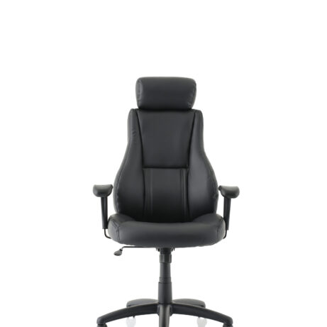 Winsor Medium Back Executive Black Leather Office Chair with Arms