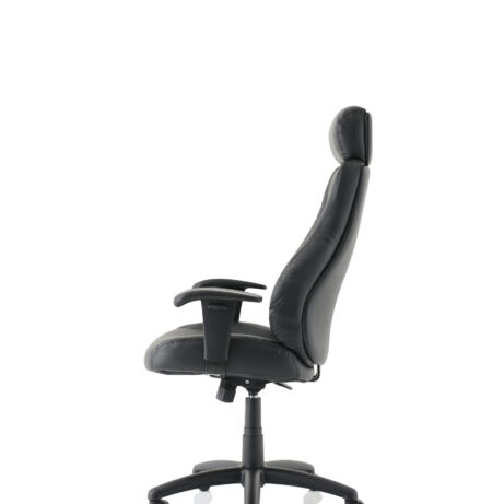 Winsor Medium Back Executive Black Leather Office Chair with Arms
