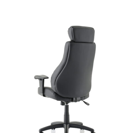 Winsor Medium Back Executive Black Leather Office Chair with Arms