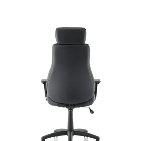 Winsor Medium Back Executive Black Leather Office Chair with Arms