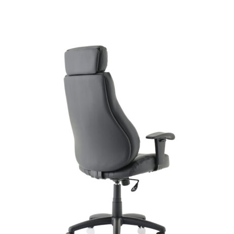 Winsor Medium Back Executive Black Leather Office Chair with Arms