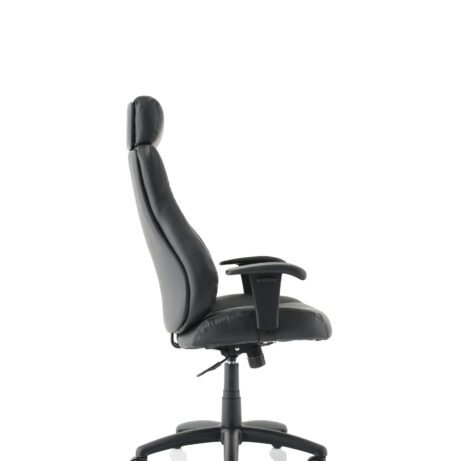 Winsor Medium Back Executive Black Leather Office Chair with Arms