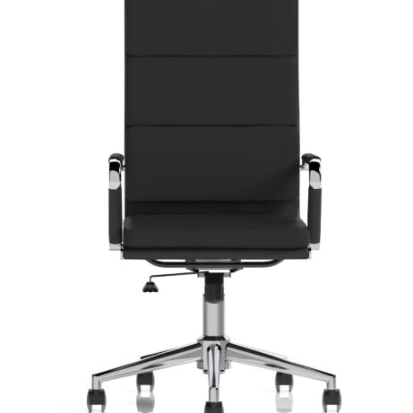 Hawkes High Back Black Leather Executive Office Chair with Arms