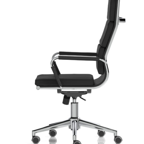 Hawkes High Back Black Leather Executive Office Chair with Arms