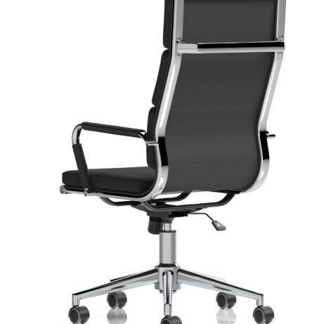 Hawkes High Back Black Leather Executive Office Chair with Arms