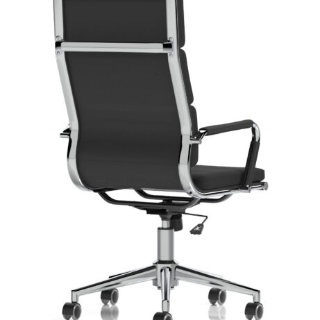 Hawkes High Back Black Leather Executive Office Chair with Arms