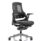 Zure High Back Black Shell Executive Office Chair with mesh back, integrated headrest, and ergonomic arm support.