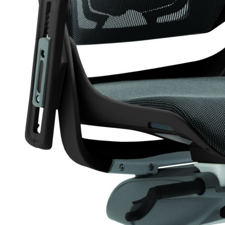 Zure High Back Black Shell Executive Office Chair with breathable mesh back, ergonomic arm support, and integrated headrest.