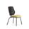 Eclipse Meet chair with a breathable mesh back, black frame, and yellow upholstered seat, ideal for meeting spaces.