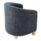 FLITE compact upholstered tub chair with rounded profile and wooden feet, gray fabric, ideal for reception or breakout spaces.