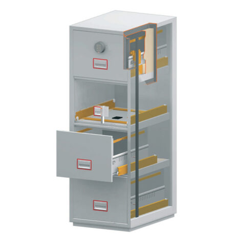 World Class Vertical Fire File FS2250K/E Series Steel Safe