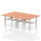 Air Back-to-Back Scalloped Edge Height Adjustable Bench Desk – 4 Person