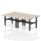 Air Back-to-Back Scalloped Edge Height Adjustable Bench Desk – 4 Person
