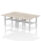 Air Back-to-Back Scalloped Edge Height Adjustable Bench Desk – 4 Person