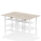 Air Back-to-Back Scalloped Edge Height Adjustable Bench Desk – 4 Person