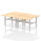 Air Back-to-Back Scalloped Edge Height Adjustable Bench Desk – 4 Person