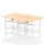 Air Back-to-Back Scalloped Edge Height Adjustable Bench Desk – 4 Person